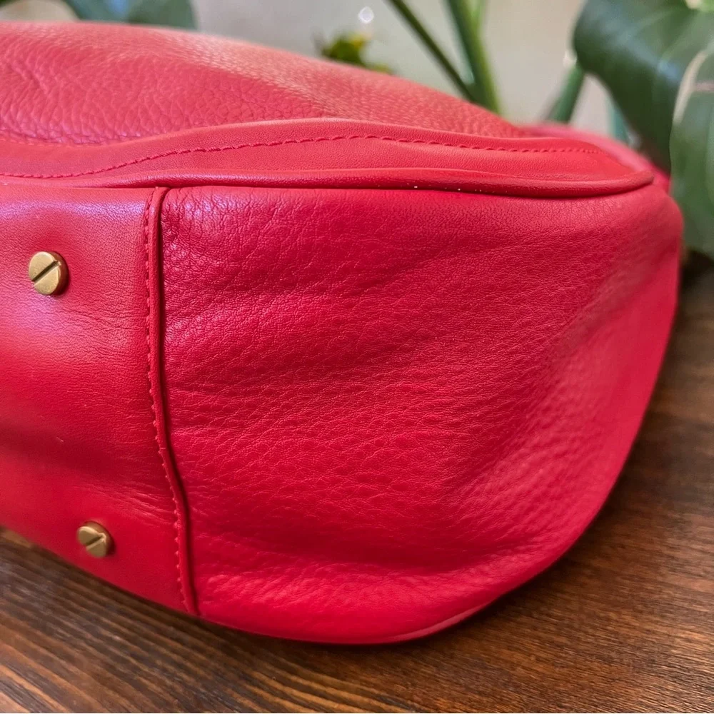 Tory Burch Edye $525 Red Leather Hobo Crossbody